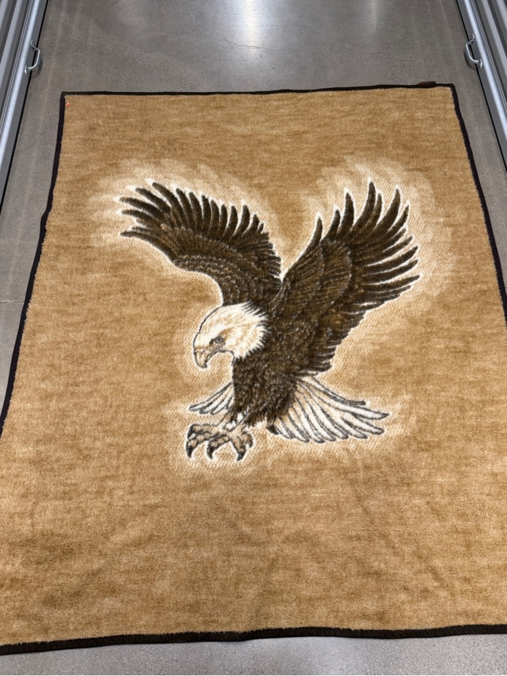 Biederlack fleece blanket Germany bald Eagle vintage